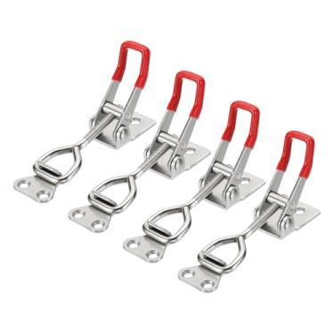 Imagem de HARFINGTON 4 peças de braçadeira ajustável M6 x 34 mm 179.6 kg capacidade de retenção 4002 estilo trava de liberação rápida prendedores ferrolho para tampa de defumador gabarito caixa de ferramentas