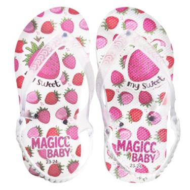 Imagem de Chinelo Menina Bebê Sandália Moranguinhos Magicc Baby