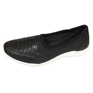Imagem de Tênis Feminino Kolosh Slip On Calce Fácil Preto/Branco 37