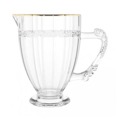 Imagem de Jarra De Cristal Ecológico Imperial Filete Dourado - Lyor