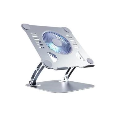 Imagem de Suporte Giratório para Notebook com Cooler Silencioso – Rotação 360°, Altura Ajustável e Base Antiderrapante – ORSP244