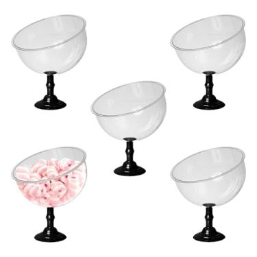 Imagem de 5 Baleiros 1,5l Taça Premium Bomboniere Acrílico Elegante (PRETO)