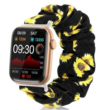 Imagem de Compatível com pulseiras EarlySincere para smartwatch Lamshaw de 22 mm, elásticas, elásticas, femininas, lindas pulseiras de substituição compatíveis com EarlySincere T12/T13/T21/T22/Smartwatch