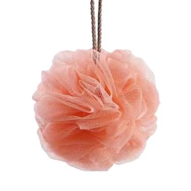 Imagem de Pacote com 4 buchas de banho de malha - Pufes de banho de limpeza corporal (branco)