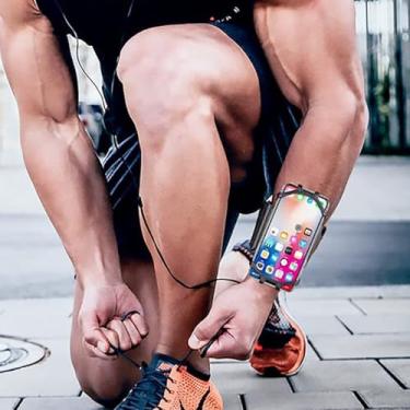 Imagem de Braçadeira de telefone de corrida ajustável para treino, esporte, capa universal para celular, leve, para atividades físicas e academia
