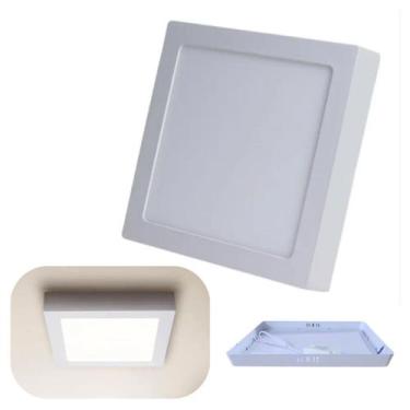 Imagem de Plafon Painel Led Quadrado de Sobrepor 25w 6500k Branco frio 22cm Bivo