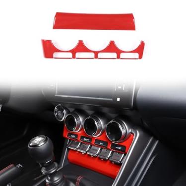 Imagem de Aotumcer Painel de controle do painel de controle do console central de ar condicionado para modelos LHD Moldura de botão de modo de volume do carro compatível com Subaru BRZ Toyot@ 86 2022-2024 2025+