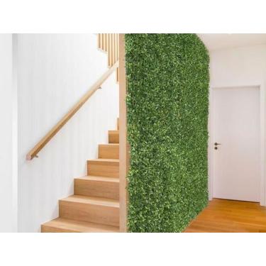 Imagem de 8 Placas de Folhagens Artificiais com 90% de Cobertura Densa Jardim Ve