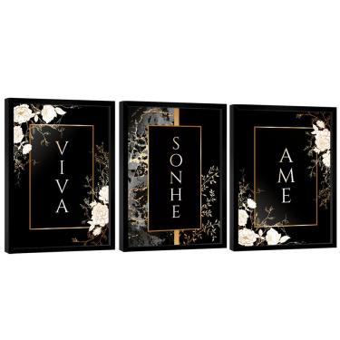 Imagem de Quadro Decorativo Trio Viva, Sonhe e Ame
