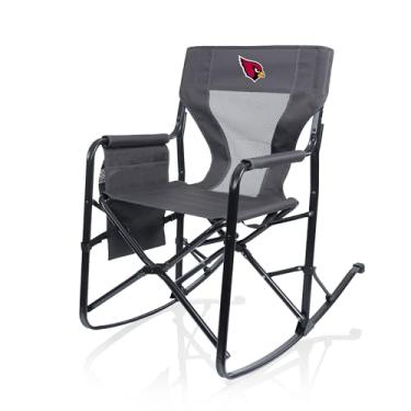 Imagem de Picnic TIME NFL Arizona Cardinals Woodland Cadeira de acampamento de balanço com suporte de armazenamento, cadeira de acampamento para adultos, (cinza carvão)