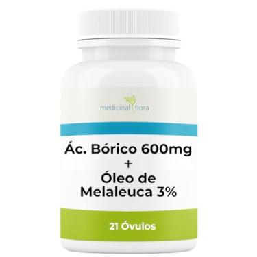 Imagem de Bórico 600mg + Melaleuca 3% Candidíase - 21 Óvulos