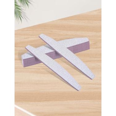 Imagem de Generic Lixa de unha, pacote com 12 placas de esmeril dupla face reutilizáveis, lixas de unha de gramatura 100/180 para unhas naturais, acrílico, imersão e gel, roxo, material EVA