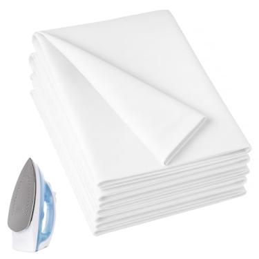 Imagem de Mindsoft 5 peças de pano de pressão para passar roupa de algodão para passar a ferro 55 x 76 cm tecido prensa roupas costura e passar a ferro protetor de tecido ferramenta de prensa