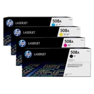 Imagem de Kit 4x Cores Toner 508A I M553DN M-553DN M577DN  | BK+C+Y+M