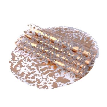 Imagem de Jogo americano redondo, conjunto de 12 jogos americanos de Natal, decorações de mesa de centro de mesa, jogo americano descartável, tapetes de casamento, tapetes de mesa de outono prensados em folha