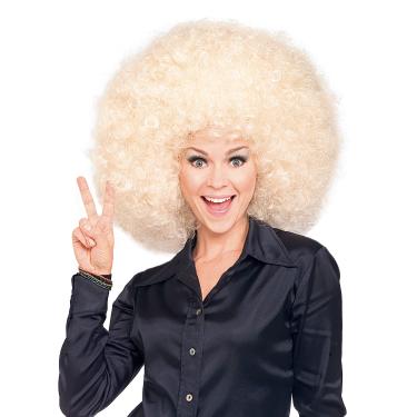 Imagem de Peruca afro loira super tamanho, Conforme mostrado., tamanho nico