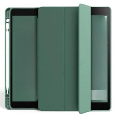 Imagem de Capa tabletCapa ipad magnetico inteligente com slot de canetas compativel Air 2 4 5 10.5 12,9 7 8 9 11 M2 M4 10 geracao A16(ipad 5/6/Air1/Air2-9.7pol,verde escuro)