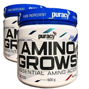 Imagem de Kit 2 Suplementos De Aminoácidos Essenciais Puracy 500g Sabor Frutas Vermelhas