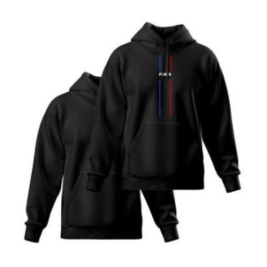 Imagem de Kit 2 Moletom Modelo Canguru Com Capuz Masculino e Feminino Liso Paris Estampado-Masculino