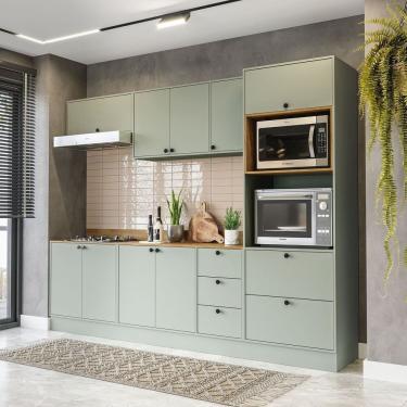 Imagem de Cozinha Completa Com Rodapé Rubi Yescasa Verde Oliva
