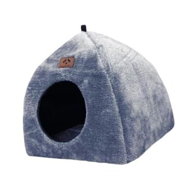 Imagem de Bothyi Cama para gatos, cama tipo caverna, casa macia, base quente e antiderrapante para esconderijo de gatinhos, tenda tipo caverna para gatos, filhotes, L