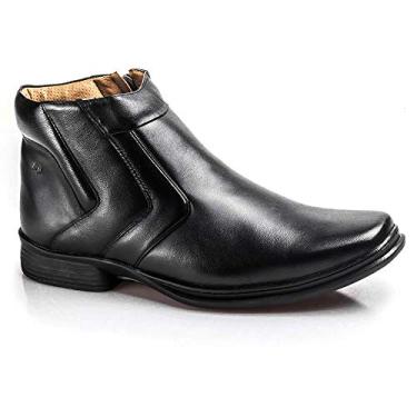 Imagem de Bota Coturno Masculino Rafarillo Couro Lisa Casual Preto 40