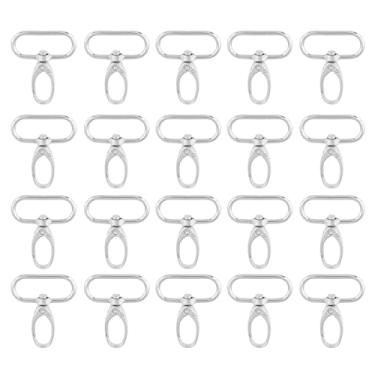 Imagem de Generic Fechos de Saco de Liga de Zinco Clipes de Gatilho Giratórios Duráveis ​​para Chaveiro DIY 20 Unidades para Uso Diário (32mm)