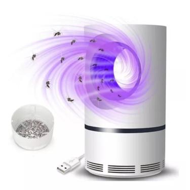 Imagem de Armadilha Mata Mosquito Eletrônica LED UV USB – Luminária Antimosquito com Sucção Silenciosa – Sem Veneno – Ideal para Quarto e Ambientes Internos