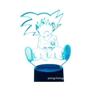 Imagem de Figura De Anime Dragon Ball Z Luminária LED 3D Goku Gohan Vegeta Broly