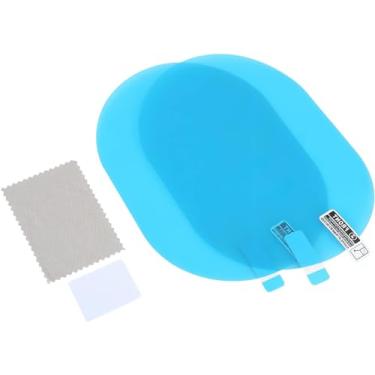Imagem de Unifizz 2 peças de película oval para espelho retrovisor de carro, à prova de chuva, à prova d'água, antineblina, revestimento nano transparente para carro, espelhos retrovisores, janelas laterais,
