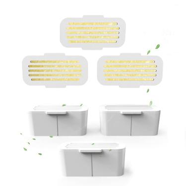 Imagem de Pacote com 6 desodorizador para PetSafe ScoopFree SmartSpin caixa de areia autolimpante para gatos, controle de odor compatível com HHOLOVE caixa de areia autolimpante para gatos, refil de