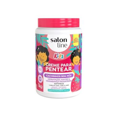 Imagem de Salon Line, Creme de Pentear Kids, Cachinhos Sem Nós, Vegano - Para Cabelos Ondulados, Cacheados e Crespos, 1 Kg