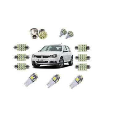 Imagem de Kit Leds Teto Placa Farolete Porta Malas Golf 2011 À 2013