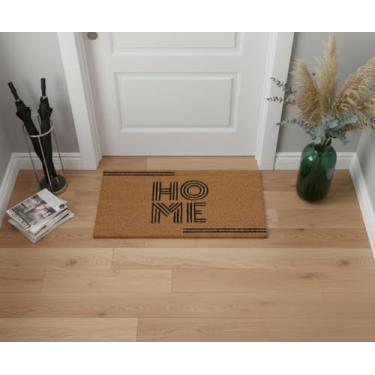 Imagem de Tapete Capacho Fibra de Coco Porta de Entrada, Home, 60x33cm, Antiderrapante, Entrada Interna e Externa