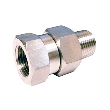 Imagem de Articulação giratória de mangueira de pistola, ajuste de mangueira sem dobras, ajuste de aço inoxidável antitorção para mangueiras de máquina de lavar pressão, 4500 PSI