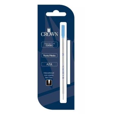 Imagem de Refil Carga Esferográfica Crown Ponta Média CA12009, Azul
