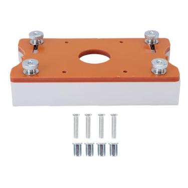 Imagem de Liga de alumínio 2 da base do roteador do ajustador de madeira em 1 suporte de entalhamento para marcenaria, chanfradura, aplainamento de bordas de madeira com diâmetro interno de