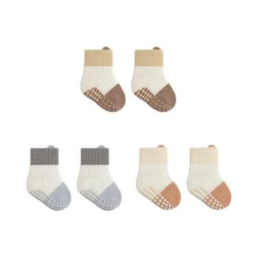 Imagem de Meias Antiderrapantes Para Bebês Recém-nascidos, 5 Pares, Ajuste Confo