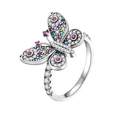 Imagem de Anel De Flor E Vaga-lume Empilhável Em Prata 925 Para Mulheres, Joia F