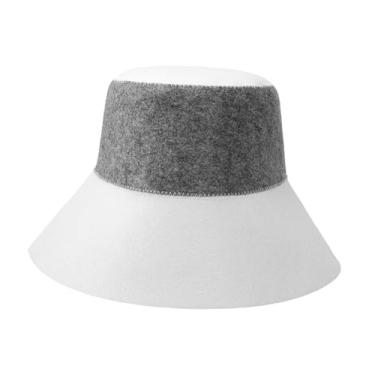 Imagem de Generic Touca de sauna para proteção capilar, portátil, protege o cabelo do superaquecimento, ideal para homens e mulheres, acessório confortável, Gray White Style a