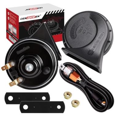 Imagem de Cenzhiwen Buzina de carro 12 V alto [pacote com 2] com conversor de 1 a 2 conectores, compatível com buzina de conector universal, adaptador divisor adequado para kit de atualização de buzinas simples