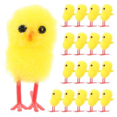 Imagem de Zerodeko 18 peças de enfeites de pelúcia adoráveis decorações de Páscoa para casa, estatuetas fofas de pintinho para lembrancinhas de festa de primavera e celebrações de férias