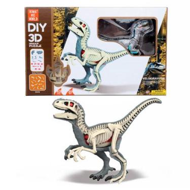Imagem de Dinossauro Velociraptor Blue Anatomia Puzzle 3D 42 pçs 310B-5 - Dorémi