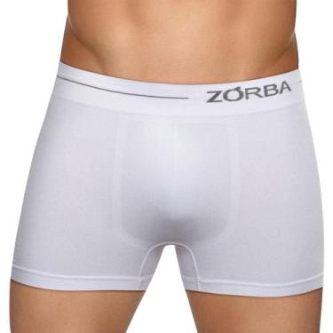 Imagem de Cueca Boxer em Microfibra Zorba 839 Sem Costuras Side, Branco, GG