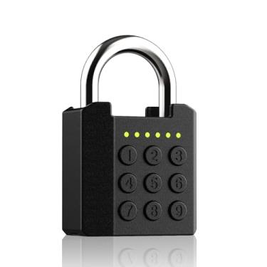 Imagem de Tomvorks Cadeado BT de Entrada Sem Chave Smart Lock, Bloqueio à Prova D'água, Bloqueio de Senha, Com Controle Aplicativo para Armazenamento Porta Armário Armário Academia,