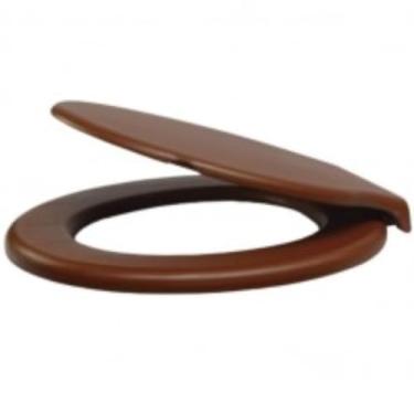 Imagem de Assento Sanitário Alumasa Modelo Roma Areia, Tampa para Vaso Sanitário Oval, Resistente e Confortável, Cor Areia Clássico (CARAMEL)