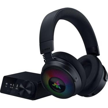 Imagem de Razer Fone de ouvido para jogos sem fio Kraken V4 Pro: Hub de controle OLED - HD Haptics - 2,4 GHz sem fio - Bluetooth - USB - 3,5 mm - microfone super banda larga - para PC, Mac, PS5, Nintendo Switch