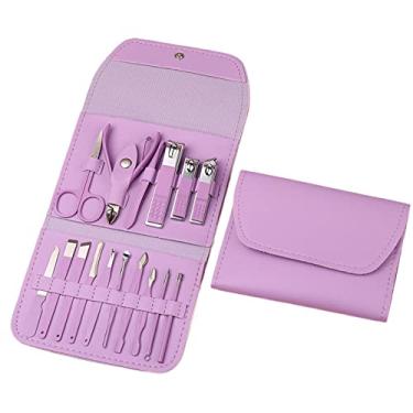 Imagem de Kit de Pedicure e Ferramentas Conjunto Portátil Cortadores Unhas com Lixa para Cortador Sobrancelha Clip Ferramenta Remo