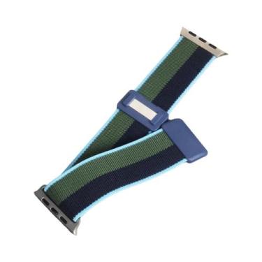 Imagem de Pulseira De Nylon Elástico Com Fivela Magnética De 45mm 44mm 49mm Para