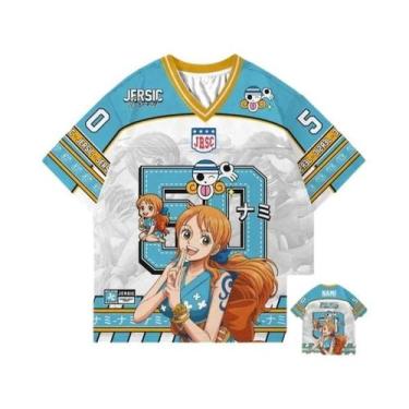 Imagem de Camiseta Unissex 50 Jersey Estilo Anime Nami Kpop Baseball Hockey Solt